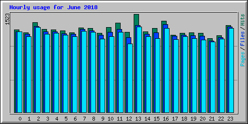 Hourly usage for June 2018