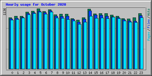 Hourly usage for October 2020