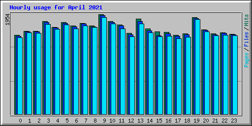 Hourly usage for April 2021