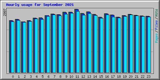 Hourly usage for September 2021